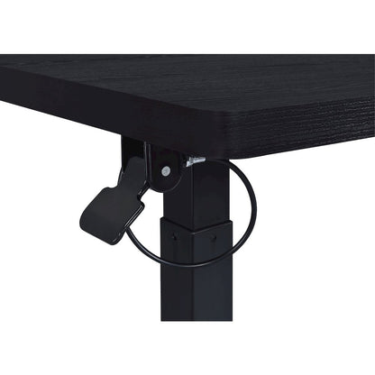 Westpark Pneumatic Adjustable C-Shape Side Table with Casters Black