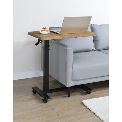 Westpark Pneumatic Adjustable C-Shape Side Table with Casters Mango