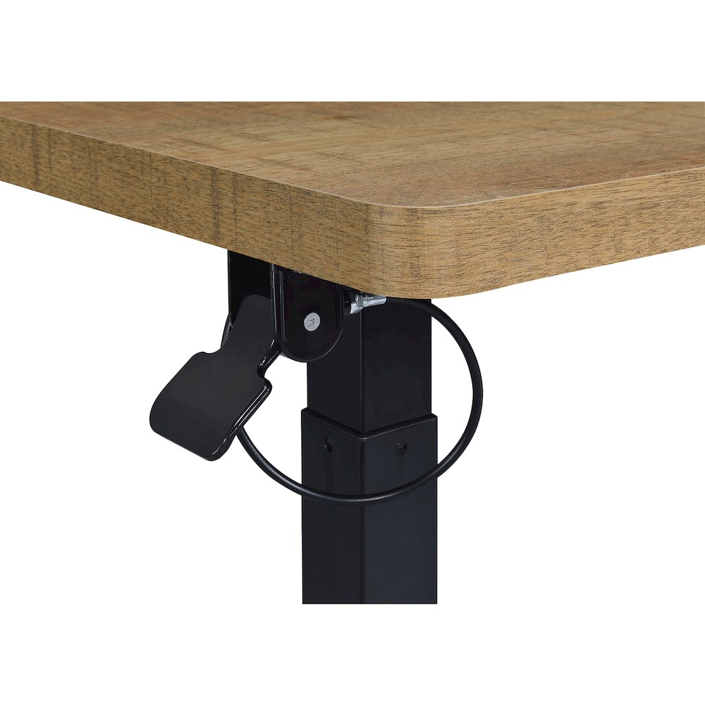 Westpark Pneumatic Adjustable C-Shape Side Table with Casters Mango