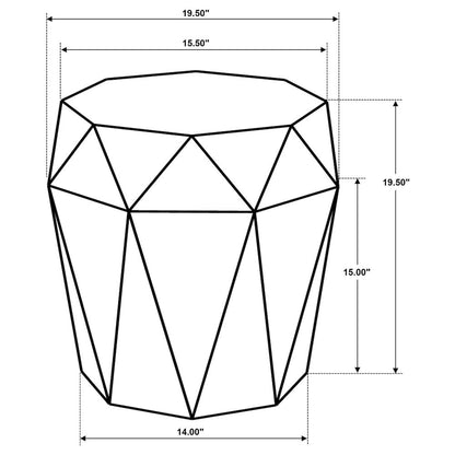 Jacinto Octagonal Solid Mango Wood Side Table Grey