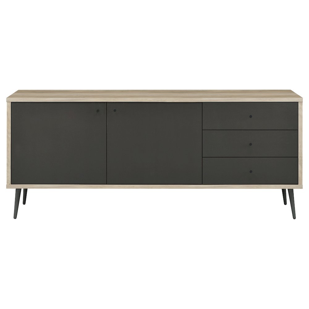 Maeve 2-door Engineered Wood Cabinet Antique Pine and Grey
