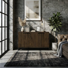 Engineered Wood Buffet Cabinet Sideboard with 4 Doors, Dark Pine