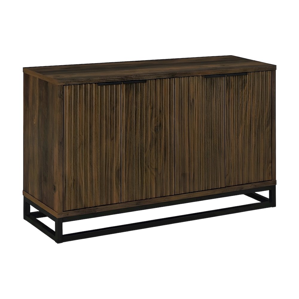 Engineered Wood Buffet Cabinet Sideboard with 4 Doors, Dark Pine
