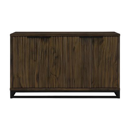 Engineered Wood Buffet Cabinet Sideboard with 4 Doors, Dark Pine