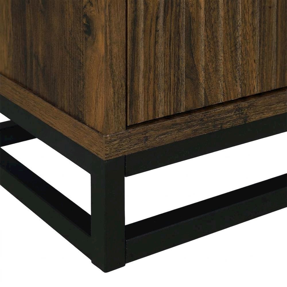 Engineered Wood Buffet Cabinet Sideboard with 4 Doors, Dark Pine