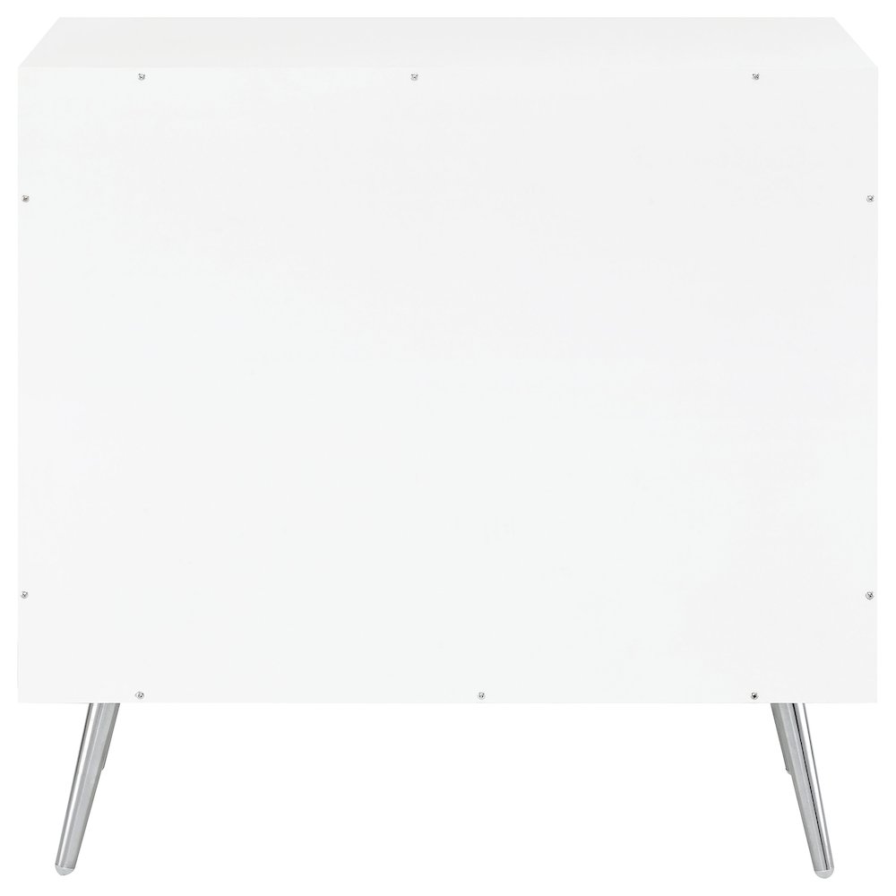 Nieta 2-door Engineered Wood Accent Cabinet White High Gloss