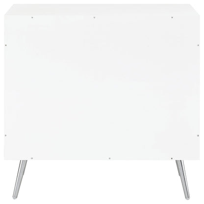 Nieta 2-door Engineered Wood Accent Cabinet White High Gloss