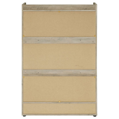 Denia 3-tier Engineered Wood Shoe Cabinet Grey