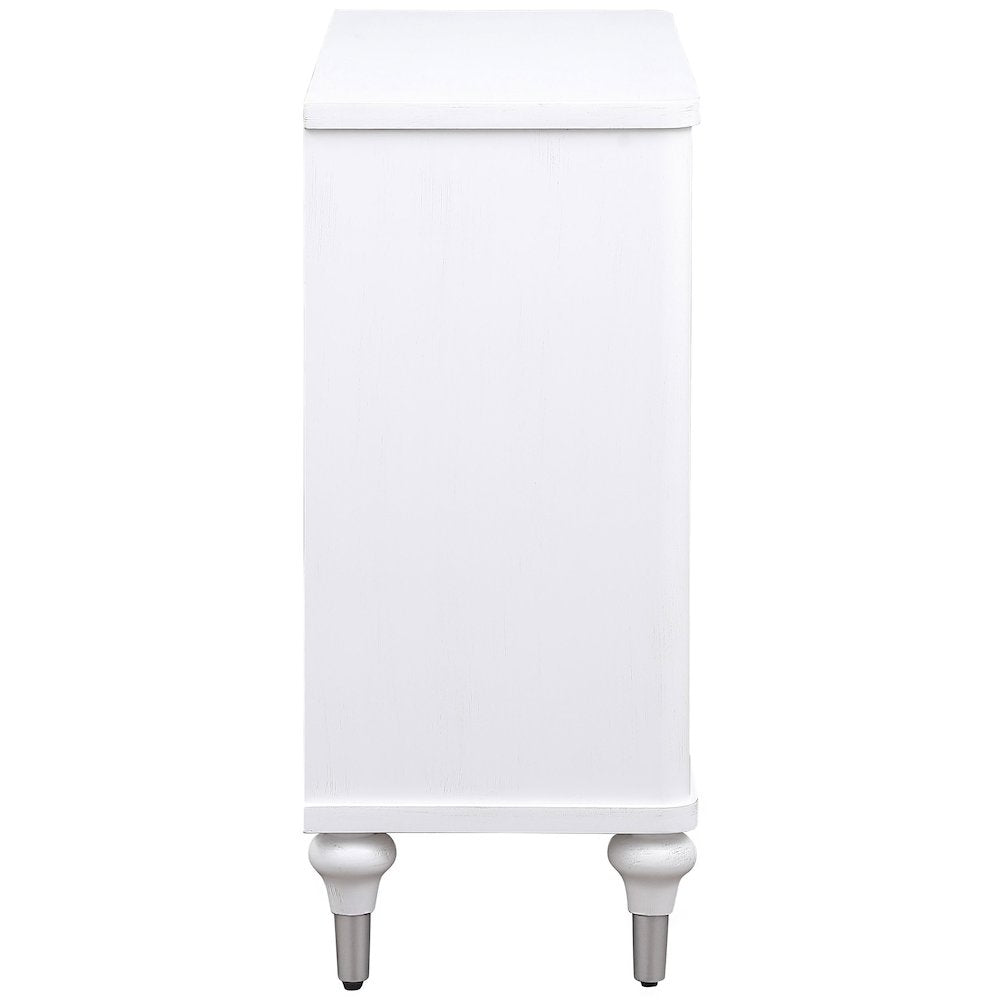 Cardella 2-door Mandala Accent Cabinet Distressed White