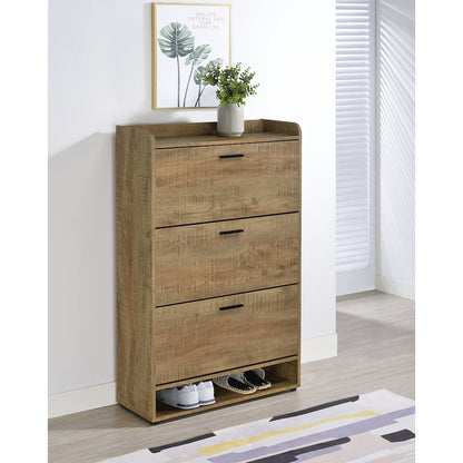 Denia 3-tier Engineered Wood Shoe Cabinet Mango