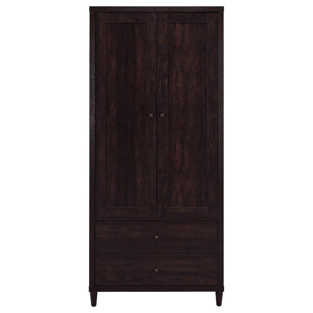 Wadeline 2-door Tall Accent Storage Cabinet Rustic Tobacco