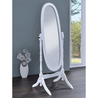 Foyet Wood Adjustable Full Length Cheval Mirror White