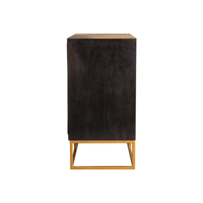 Zara 2-door 40" Wood Accent Storage Cabinet Black Walnut