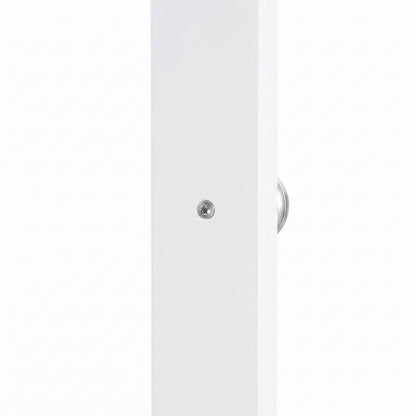 FurniFact Pantry Cabinet with Glass Doors, 4 Shelves and Drawers, White