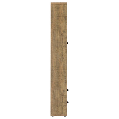 Hawthorne 4-shelf Glass Door Tall Cabinet with Drawers Mango