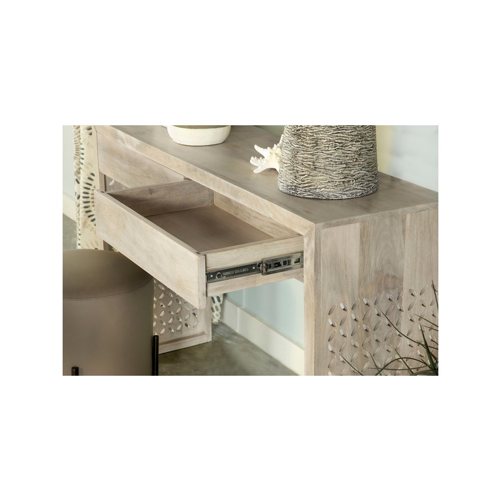Rickman 2-drawer Wood Entryway Console Table White Washed