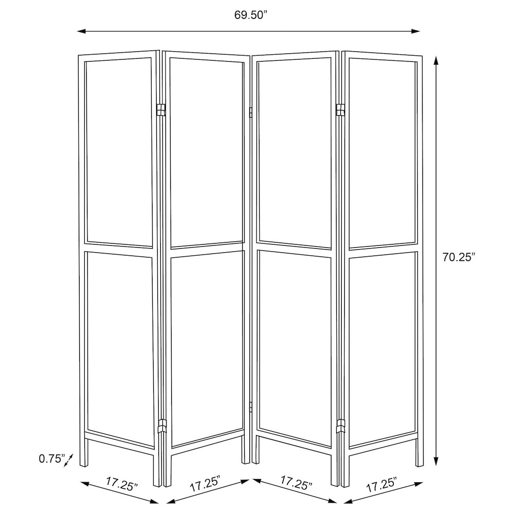 Mattison 4-Panel Room Divider Folding Shoji Screen Natural