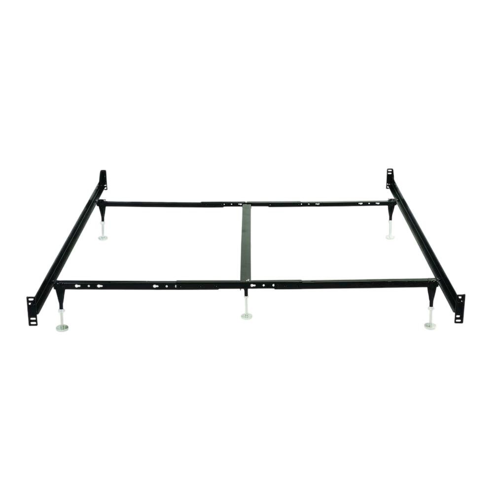Metal Bed Frame, Adjustable Queen King, Black