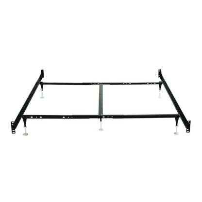 Metal Bed Frame, Adjustable Queen King, Black