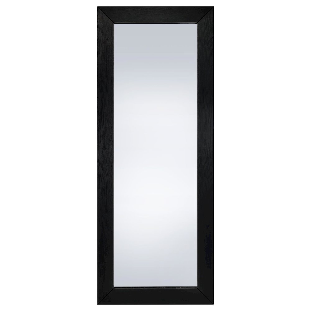 Cadence Tempered Glass Full Length Standing Mirror Black Oak