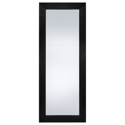 Cadence Tempered Glass Full Length Standing Mirror Black Oak