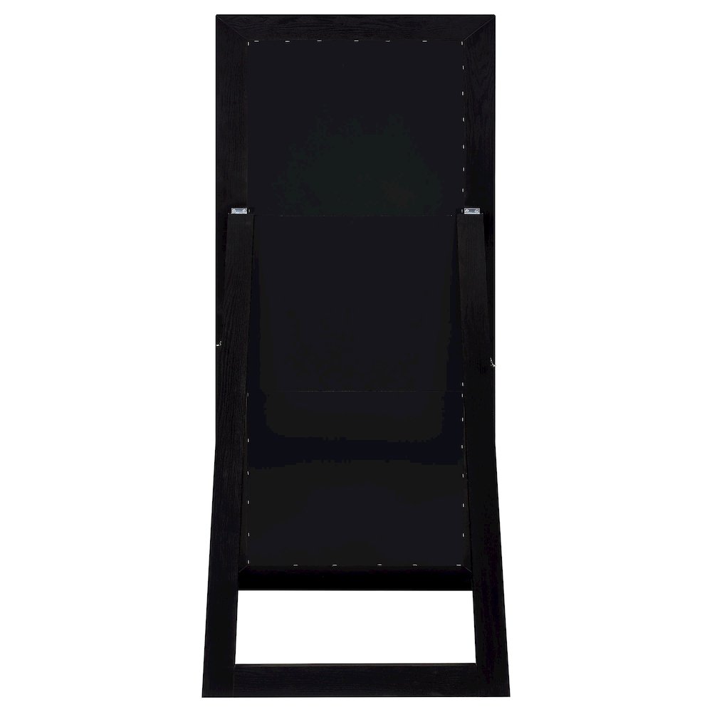 Cadence Tempered Glass Full Length Standing Mirror Black Oak