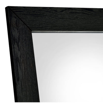 Cadence Tempered Glass Full Length Standing Mirror Black Oak