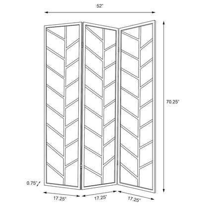 Mila 3-Panel Room Divider Folding Shoji Screen Walnut