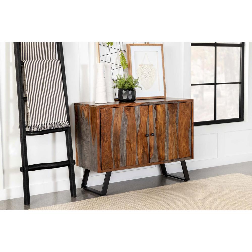 Mathis Sled Base Accent Cabinet Sheesham Grey