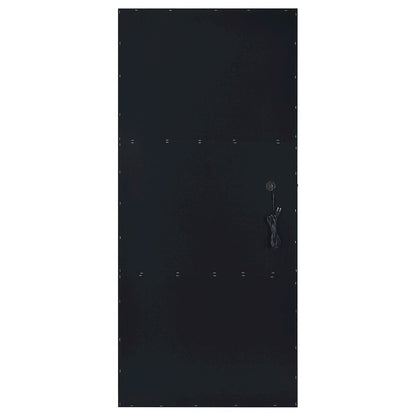 Zayan 32 x 71 Inch Floor Mirror LED Lighting Black Gloss