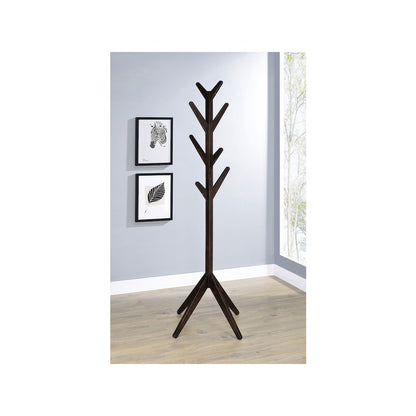 Margaret Solid Wood Coat Rack Clothing Hanger Cappuccino