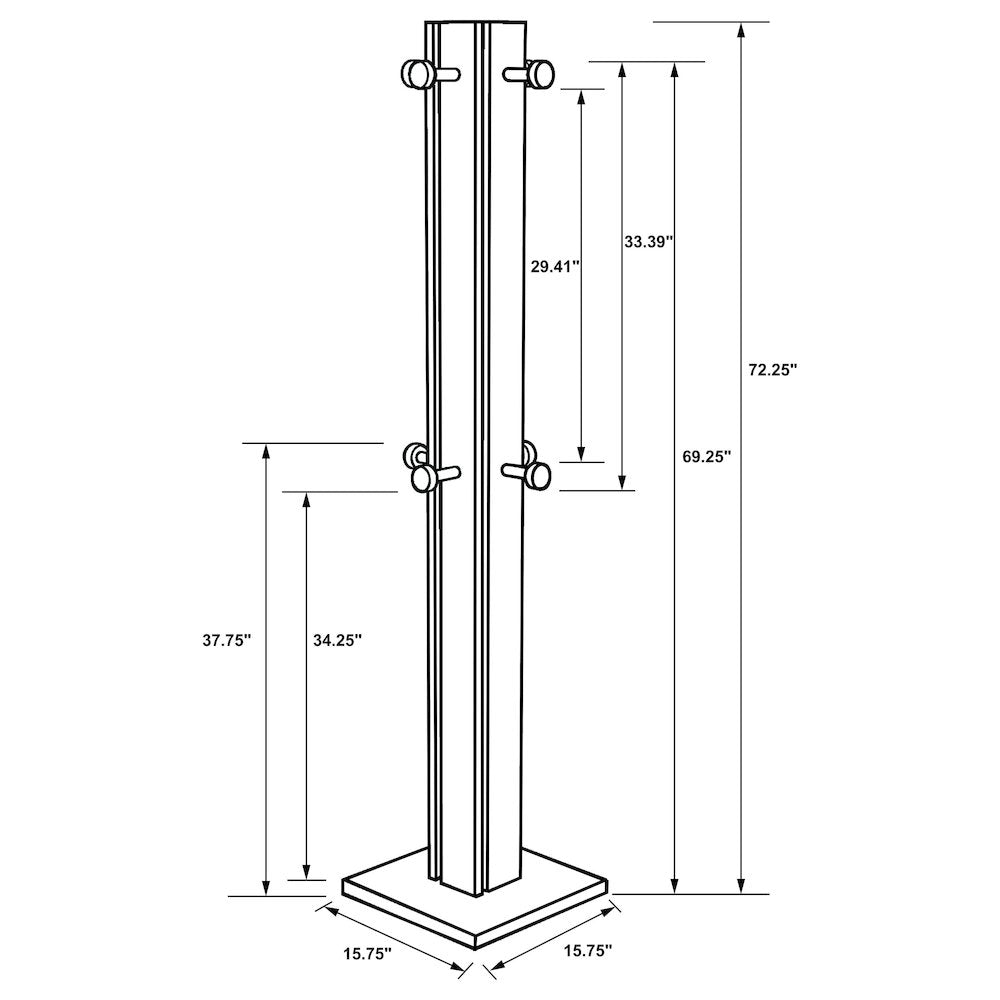 Rikkie Walnut Coat Rack Walnut