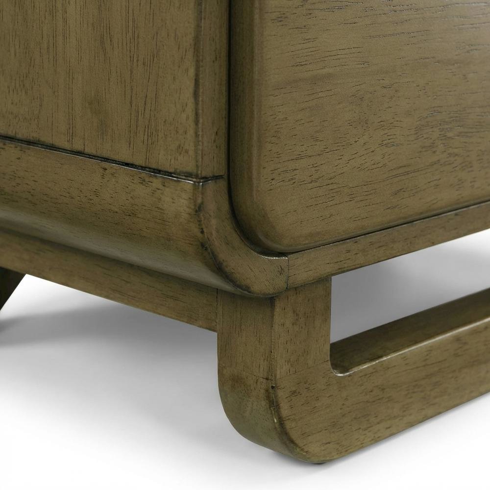 Nutmeg Bedroom Nightstand with 2 Drawers and Transitional Style