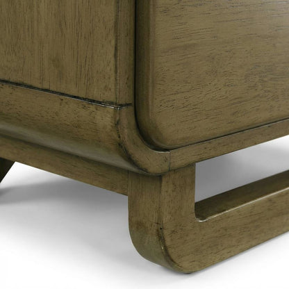 Nutmeg Bedroom Nightstand with 2 Drawers and Transitional Style