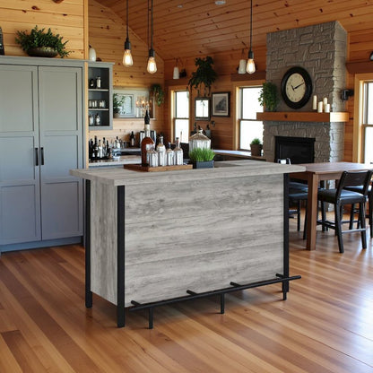 Elegant Wine Cabinet – Freestanding Kitchen Bar with Glass Storage