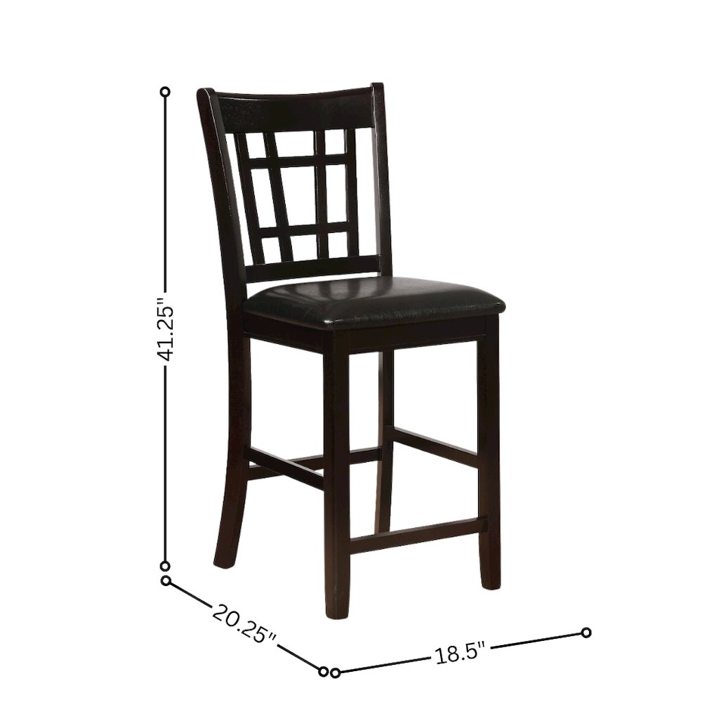 5-Piece Counter Height Dining Set, Espresso Wood, Oval Table with Storage