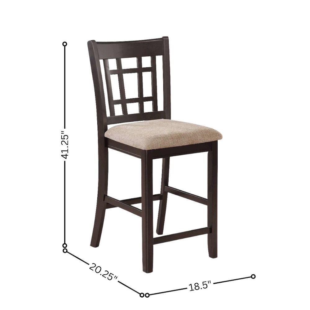 5-Piece Counter Height Dining Set, Light Chestnut Wood, Oval Table