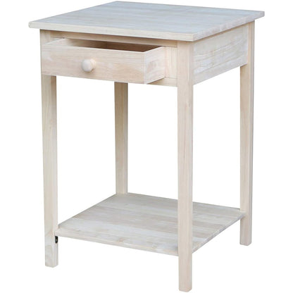 Hampton Bedside Table, Unfinished