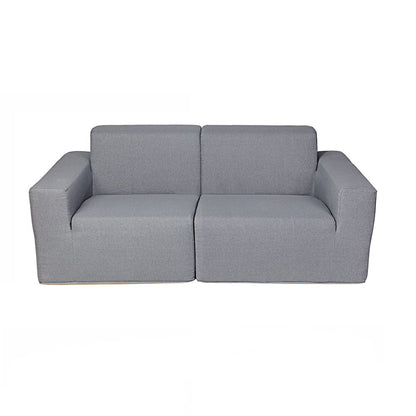 2 Place Seating  Gray Compressed Foam Sectional Sofa
