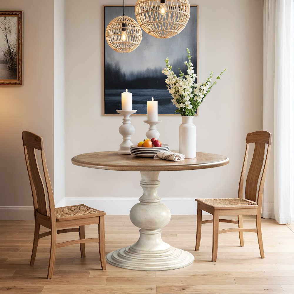 46" Round Pedestal Dining Table