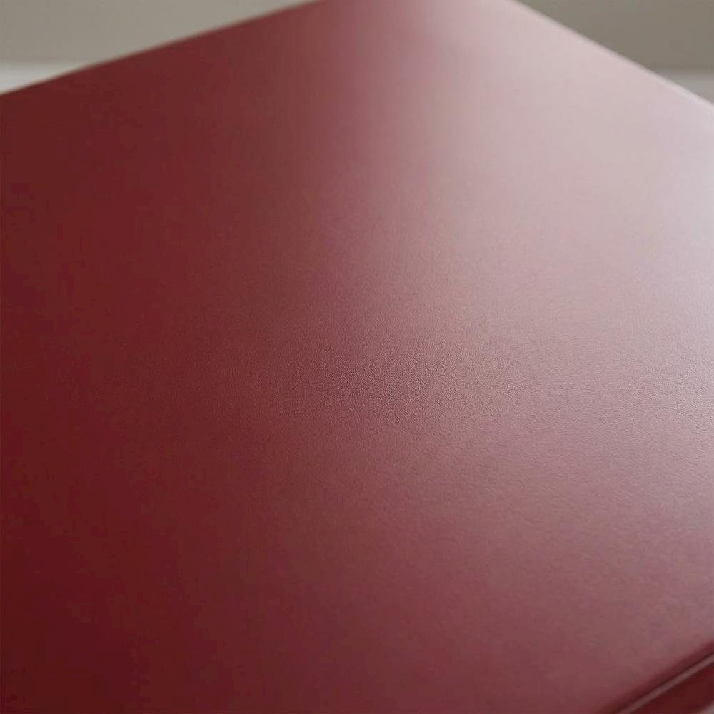 Burgundy Mid Century Night Stand with Single Drawer and Sturdy Design