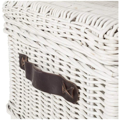 Home Collection Navarro White Rattan Coffee Table