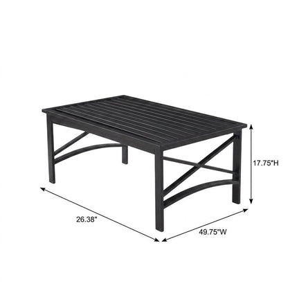 Mist Oil Rubbed Bronze Outdoor Chat Set with Loveseat and Coffee Table
