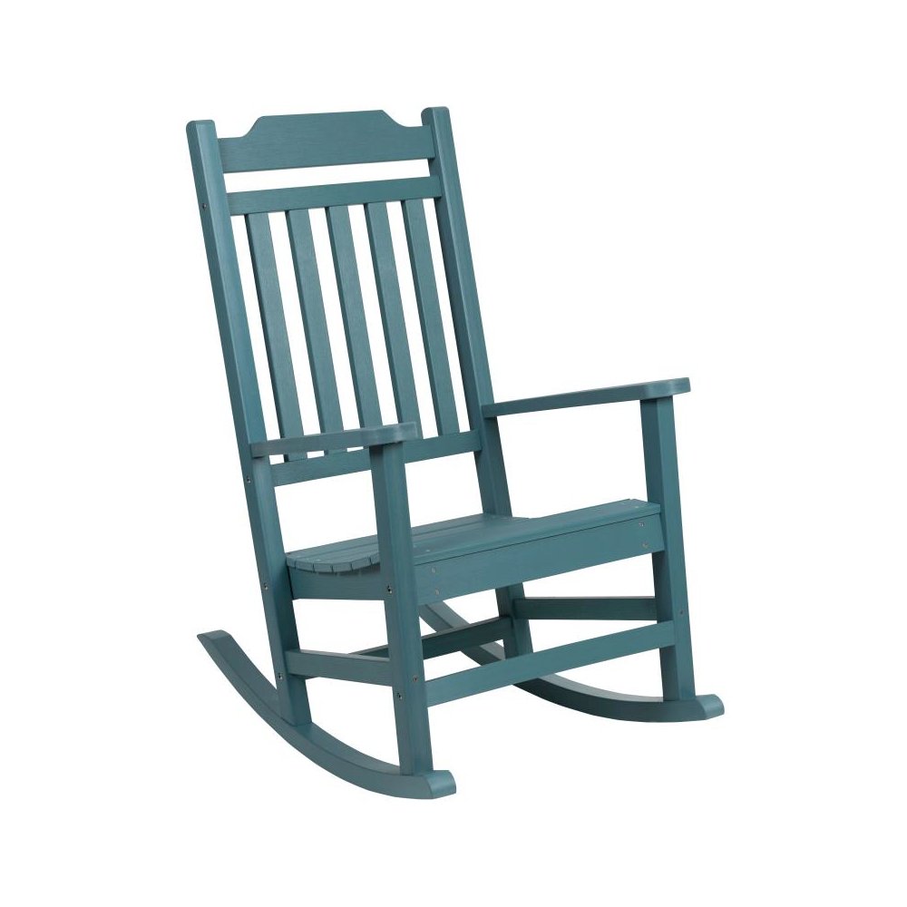 All-Weather Poly Resin Rocking Chair in Teal