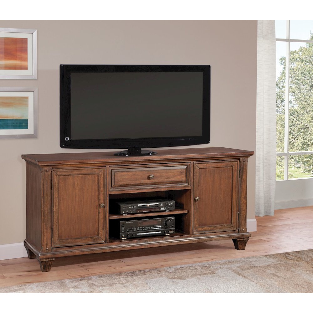 Sedona 66" Entertainment Console - Cinnamon Cherry