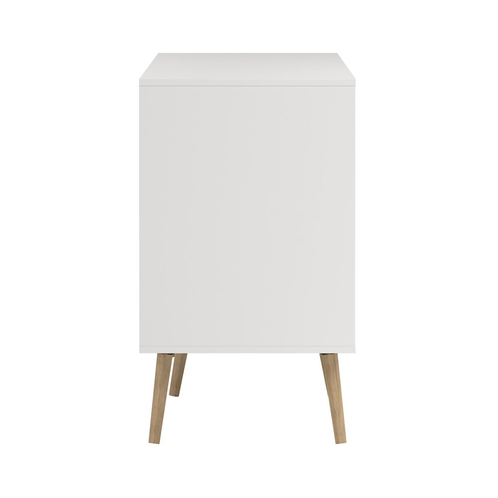 Diana 8 Drawer Double Dresser, White/Oak Structure