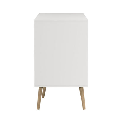 Diana 8 Drawer Double Dresser, White/Oak Structure