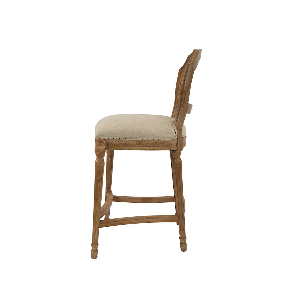 Wilbrandt Hight Back Wood Bar Stool [Weathered Brush Nature]