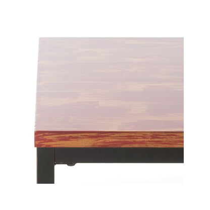 Alec Coffee Table, Distressed Maroon