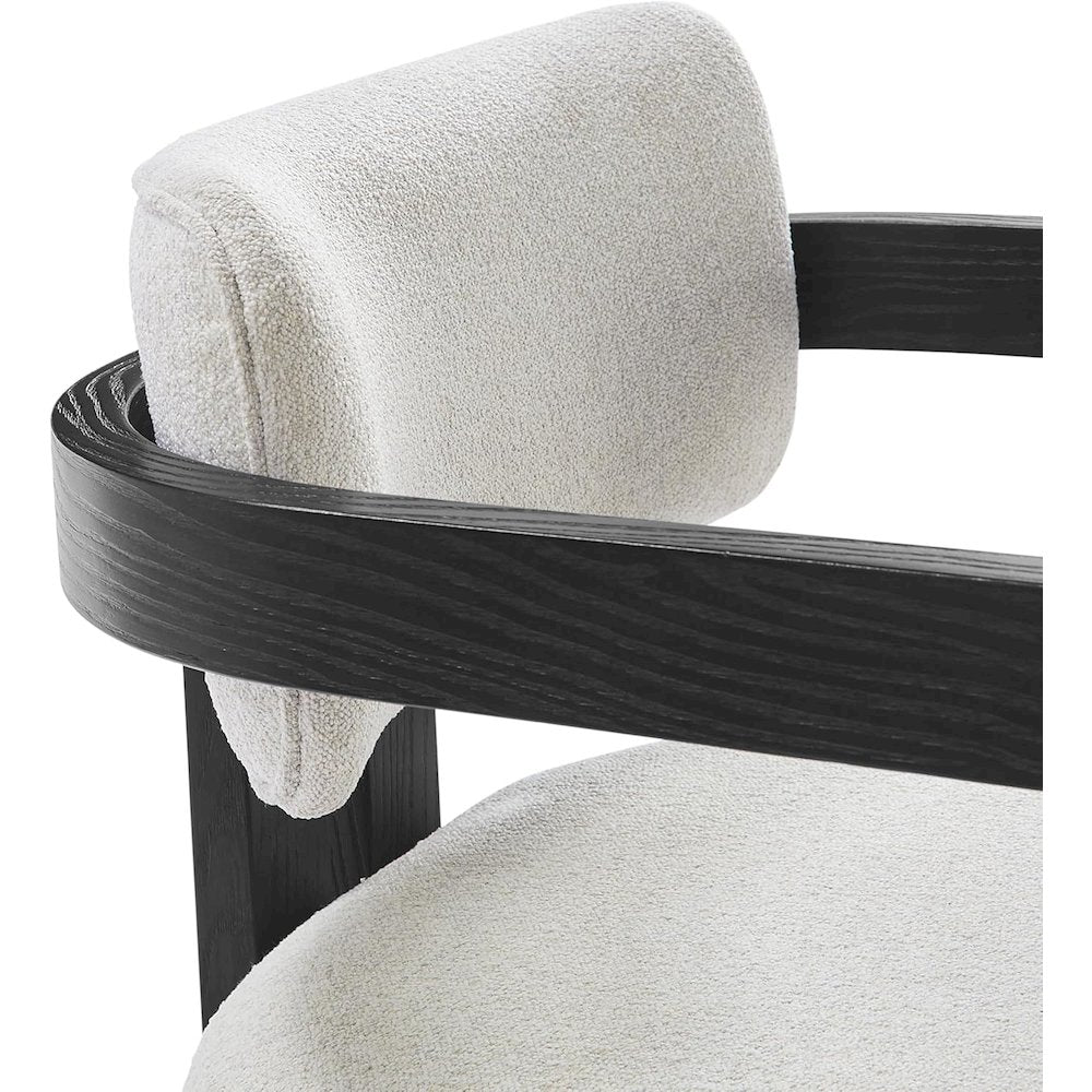 Tappelle Mid-Century Modern Fully Assembled Dining Arm Chairs, Set of 2, Black
